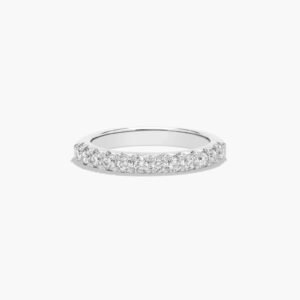 18k Gold Wedding Ring 2.54gm 7brilliant cut lab Diamonds