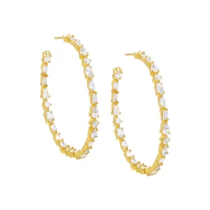 Gold Cut Lab-Grown Diamond Stud Earrings