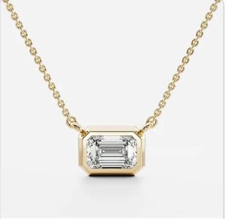 Emerald Cut Solitaire Pendant